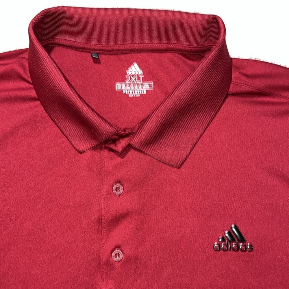 Adidas Burgundy Red Primegreen Golf Polo Shirt 2xlt Tall